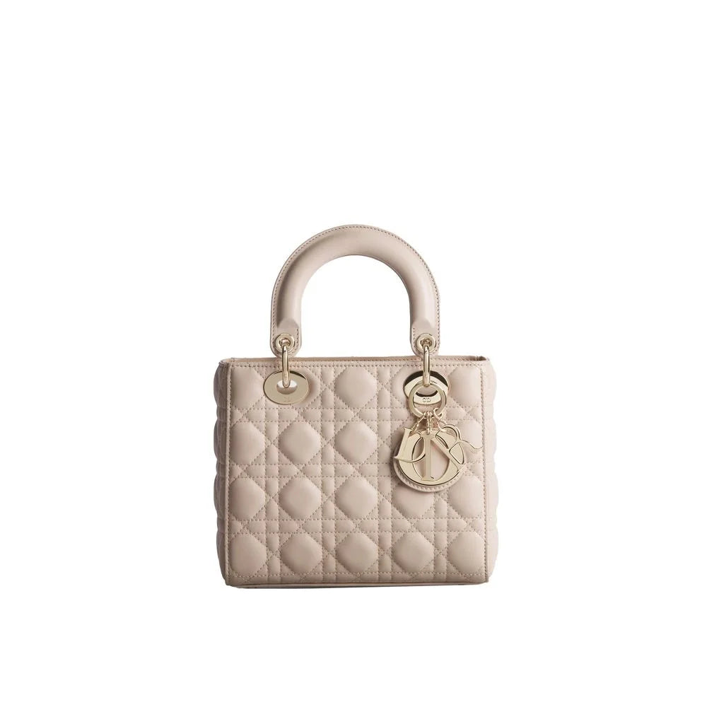 Dior Beige Lamb Leather Shoulder Bag
