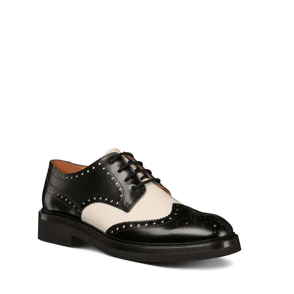 Dior Black Calfskin Oxfords And Derbies - EU34.5/US4.5