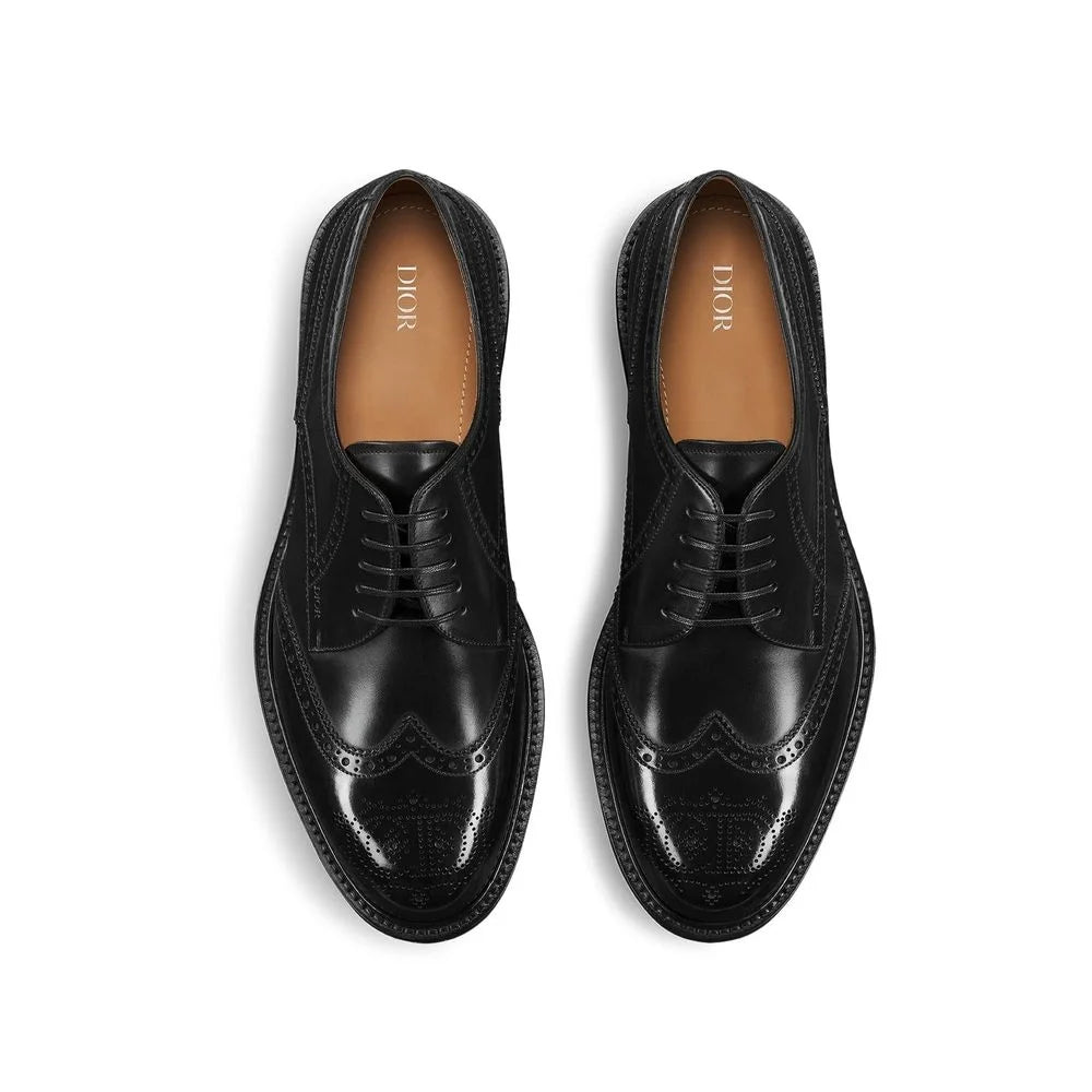 Dior Black Calfskin Oxfords And Derbies - EU40/US7