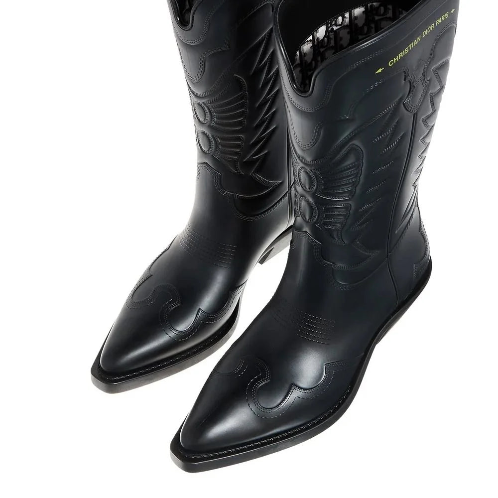 Dior Black Leather Boot - Boots