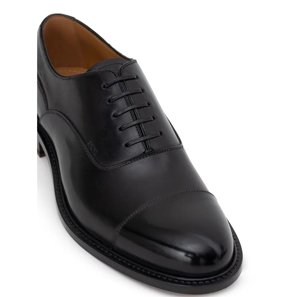 Dior Black Leather Oxfords And Derby - EU39/US6 - Flats