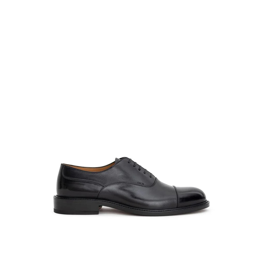 Dior Black Leather Oxfords And Derby - EU39/US6 - Flats