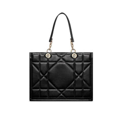 Dior Black Leather Tote Bag