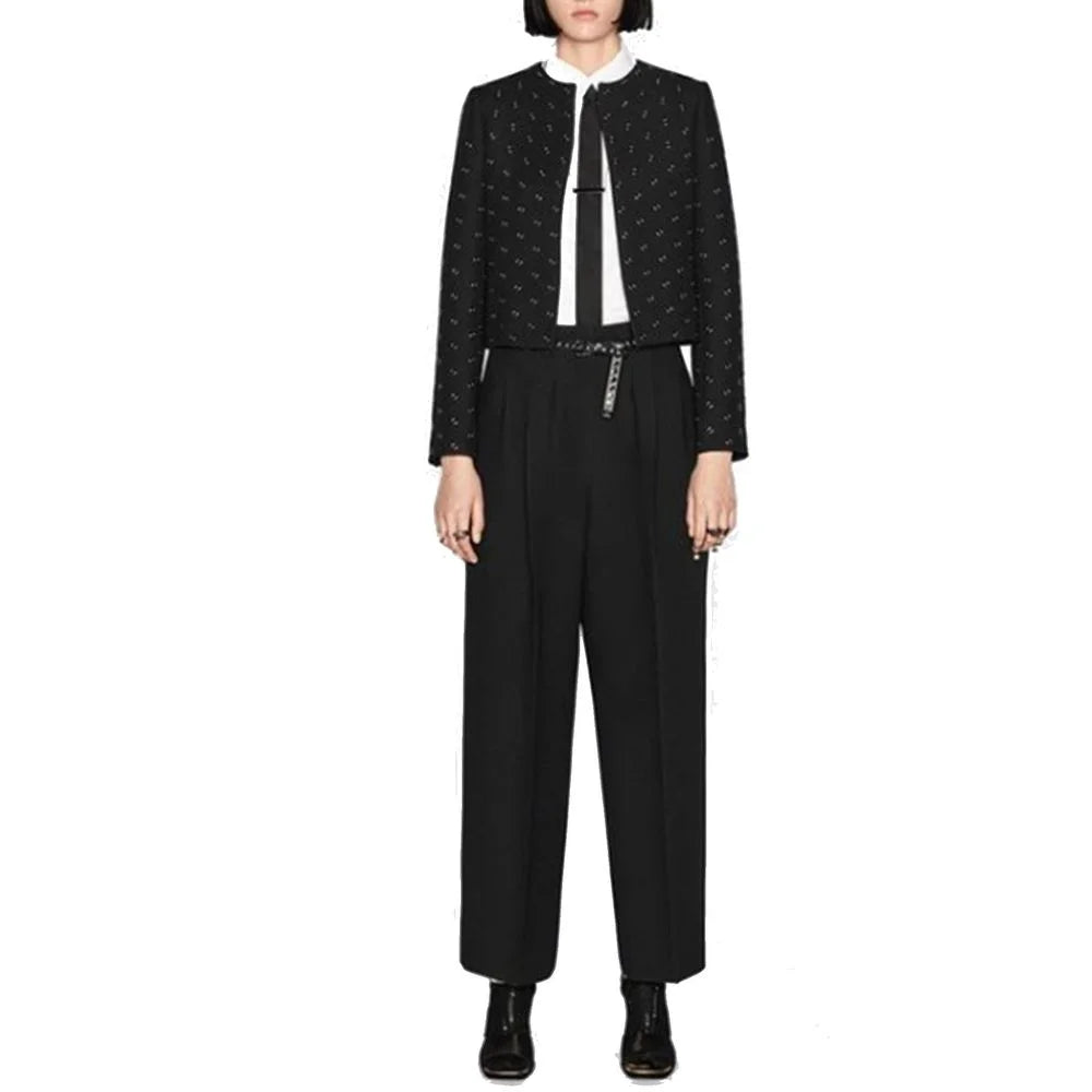 Dior Black Wool Casual Pants - 42