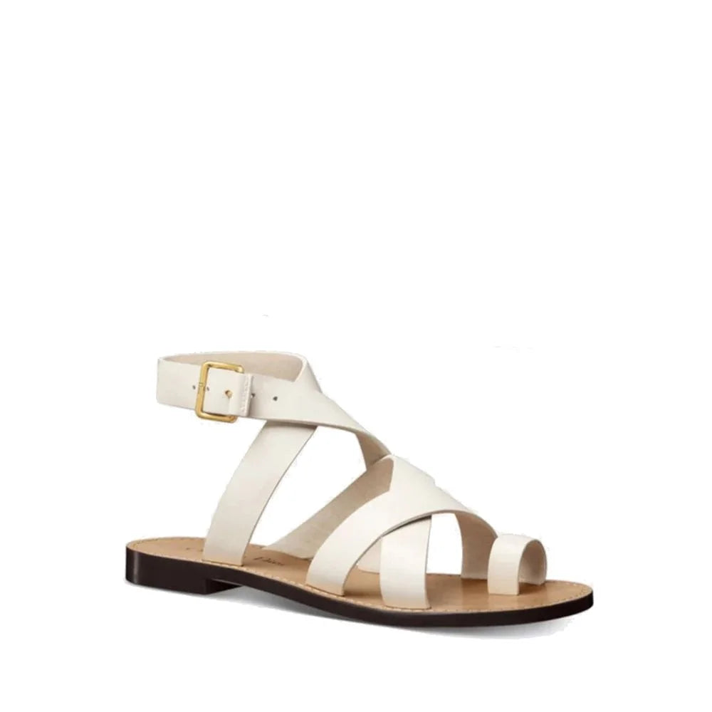 Dior Sun Leather Flat Sandals - EU38/US8 - Sandals