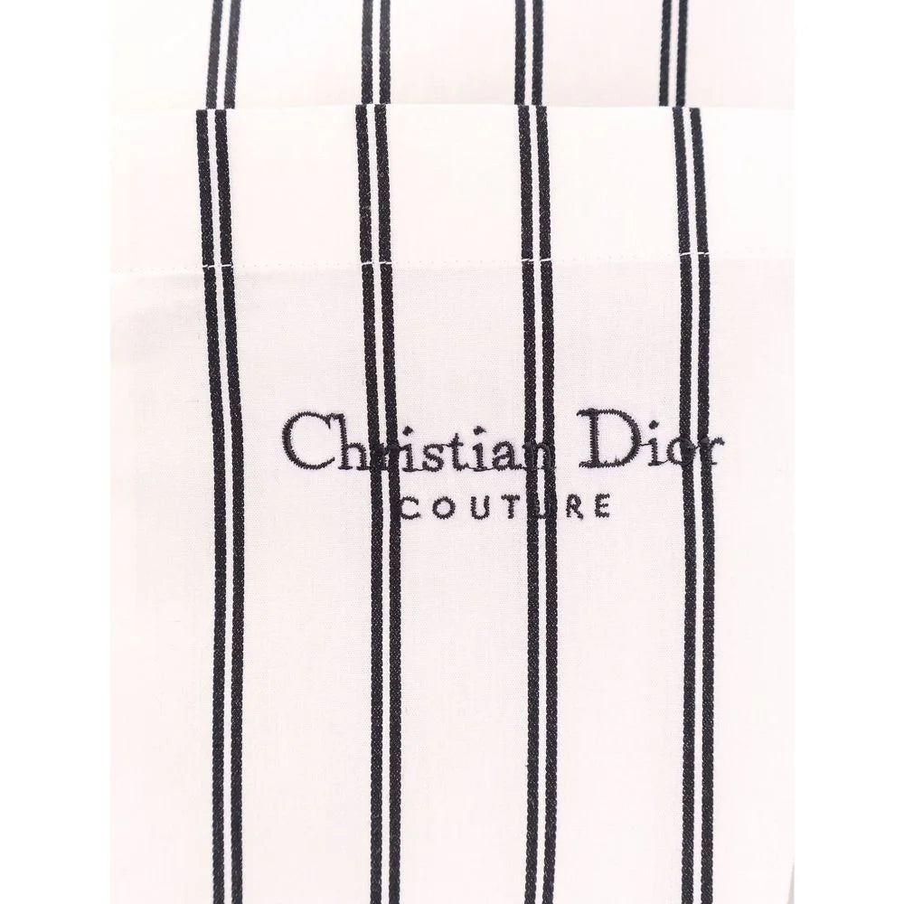 Dior White Cotton Pattern Shirt - 41