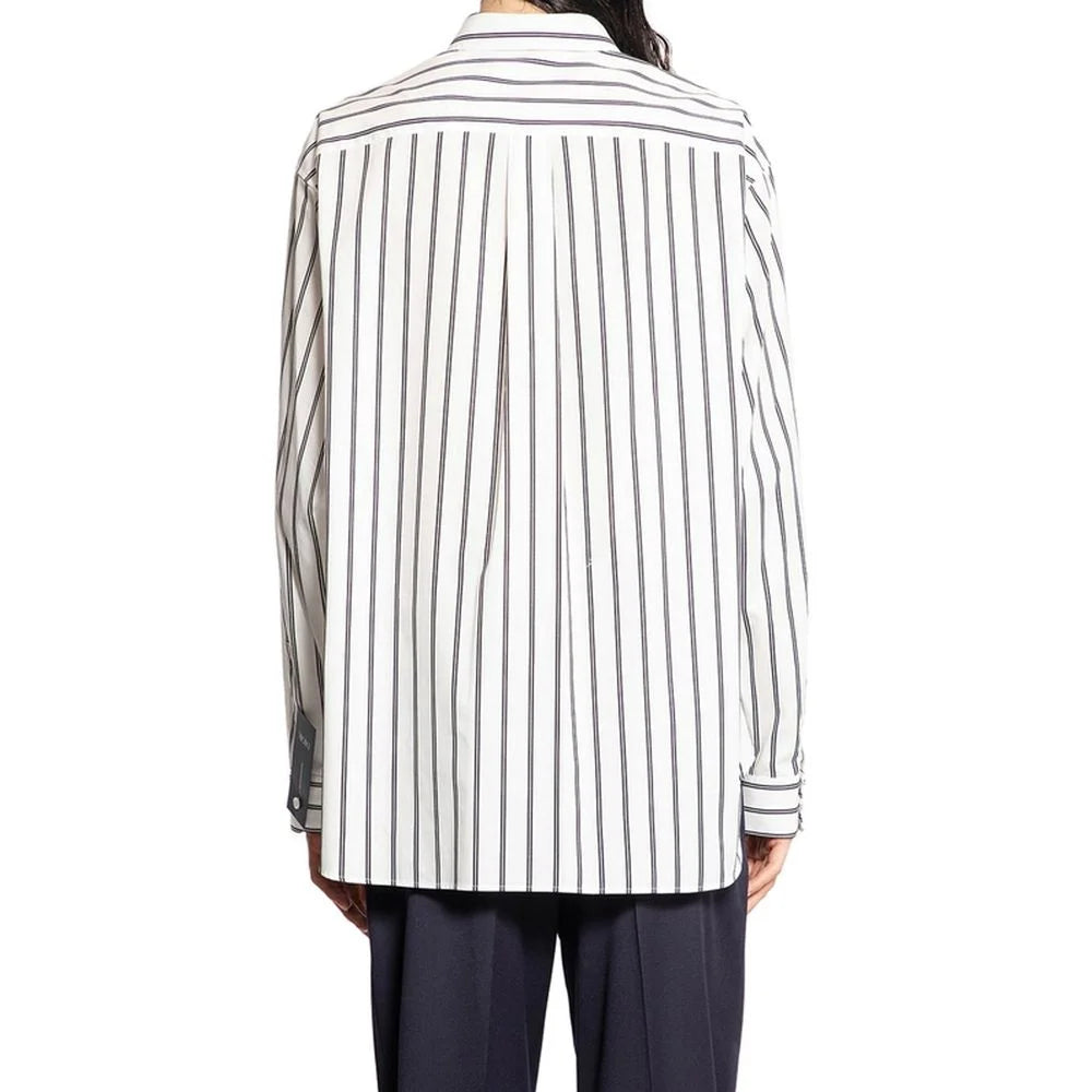 Dior White Cotton Pattern Shirt - 41