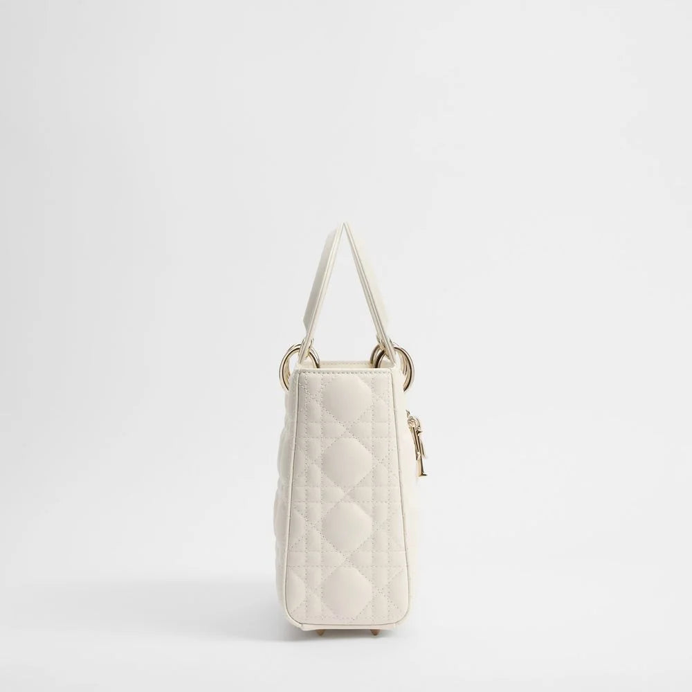 Dior White Lamb Leather Handbag
