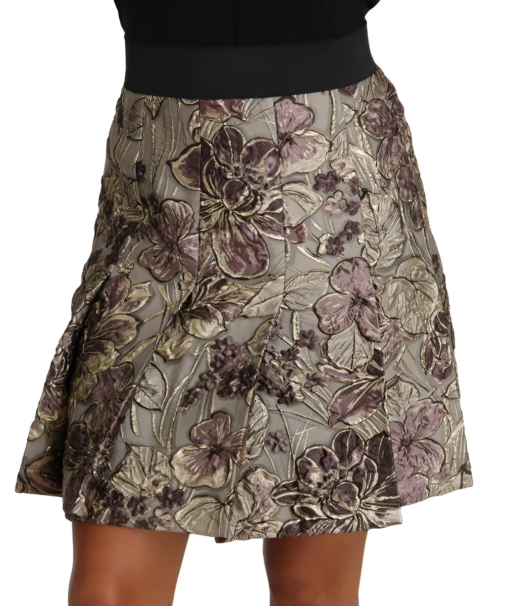 Dolce & Gabbana A-Line Mini Floral Print Jaquard Skirt - IT40|S - Skirts