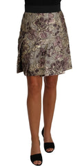 Dolce & Gabbana A-Line Mini Floral Print Jaquard Skirt - IT40|S - Skirts