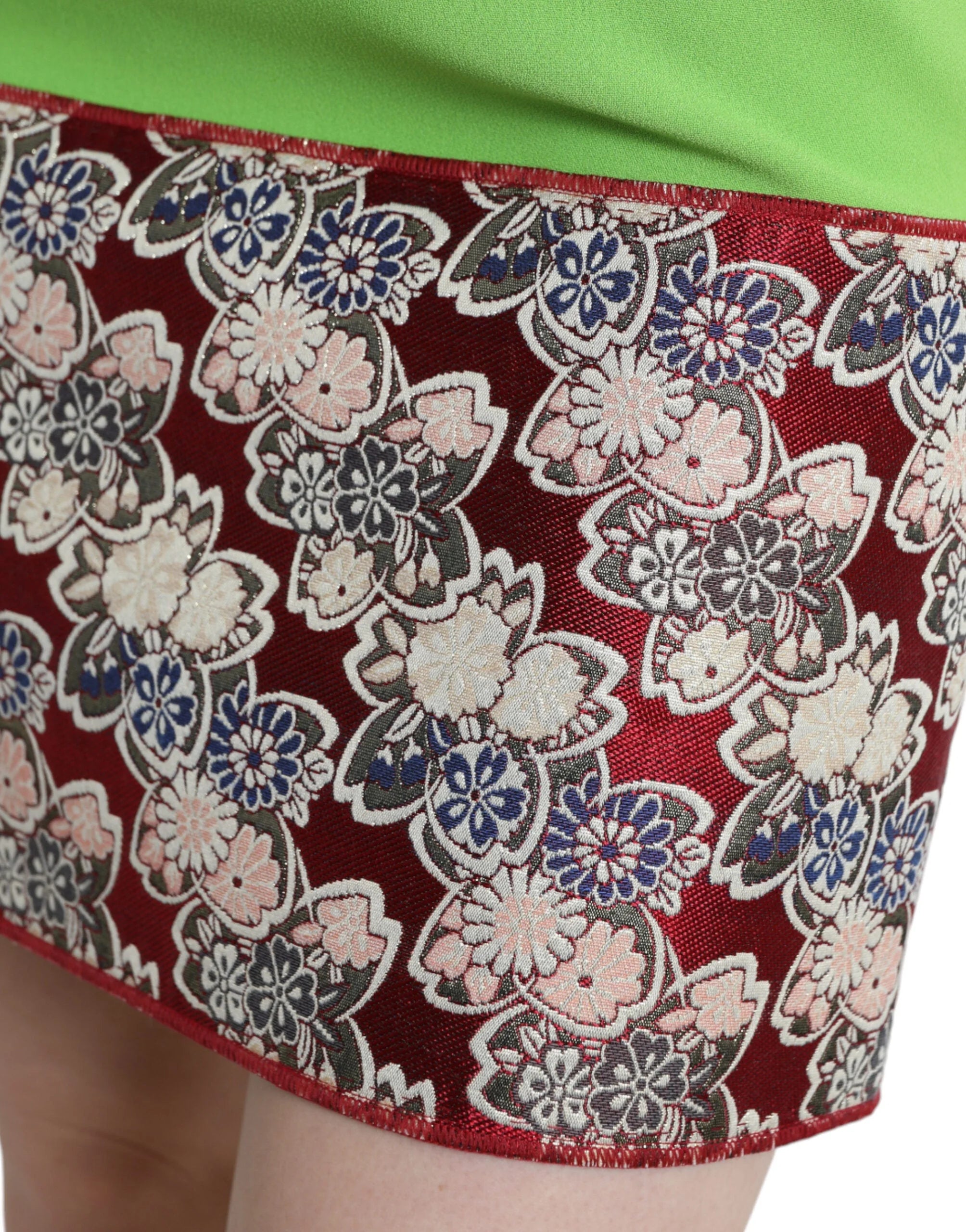 Dolce & Gabbana Apple Green Sleeveless Panelled Shift Dress - IT38 | S - Dresses