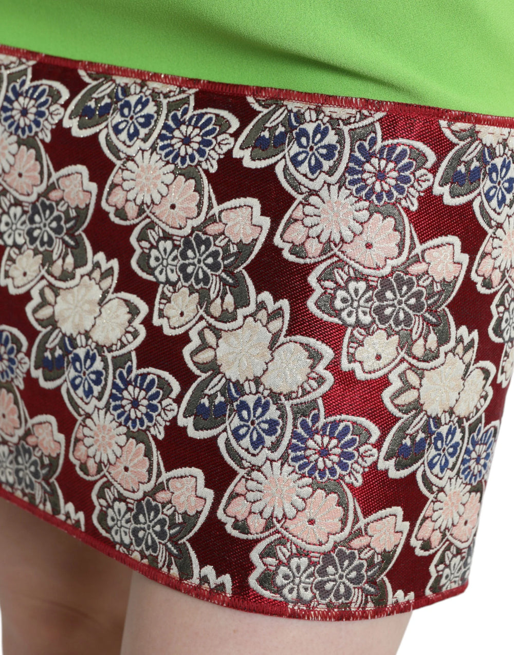 Dolce & Gabbana Apple Green Sleeveless Panelled Shift Dress - IT38 | S - Dresses