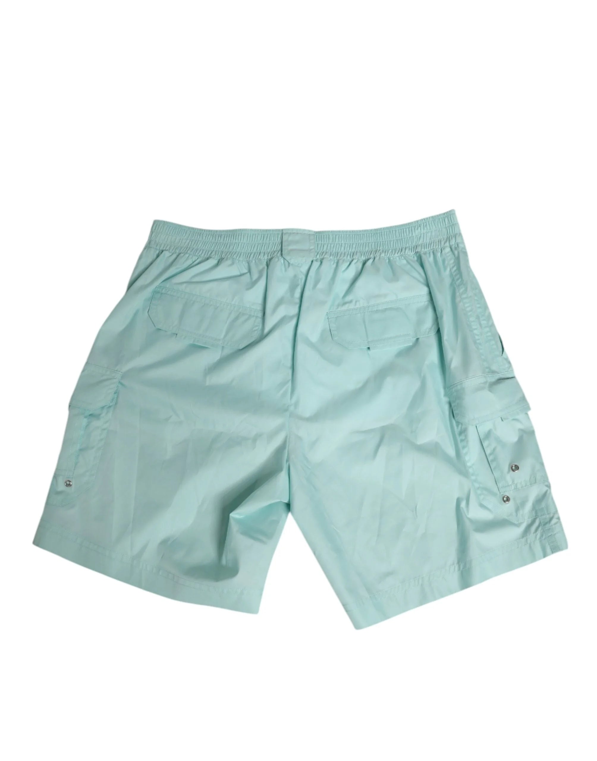 Dolce & Gabbana Aqua Blue Polyester Beachwear Men Shorts Swimwear - IT4 | S