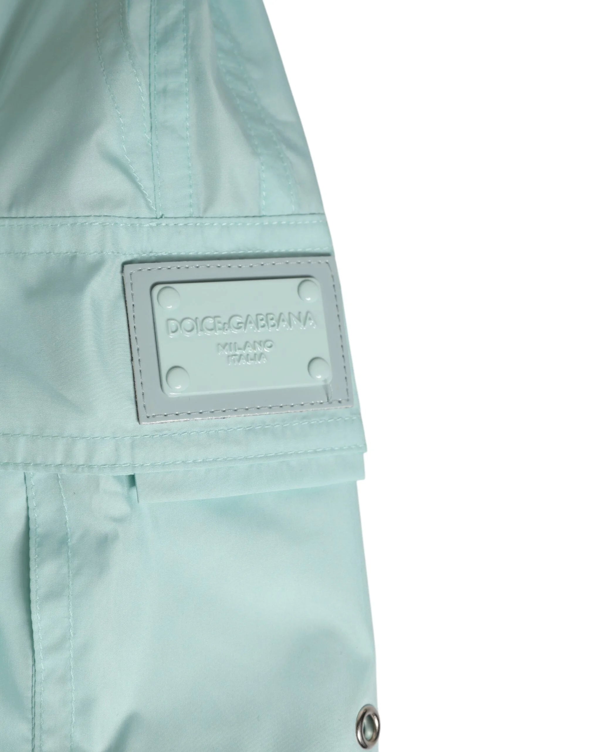 Dolce & Gabbana Aqua Blue Polyester Beachwear Men Shorts Swimwear - IT4 | S