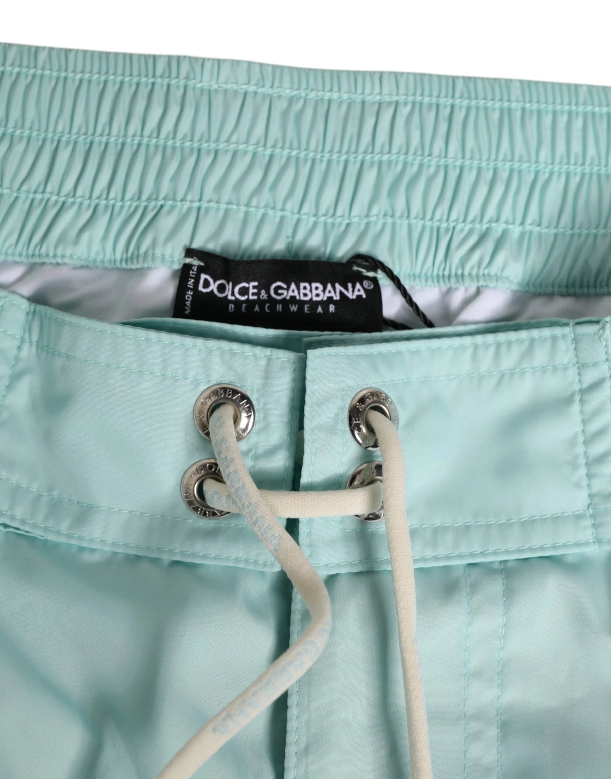 Dolce & Gabbana Aqua Blue Polyester Beachwear Men Shorts Swimwear - IT4 | S