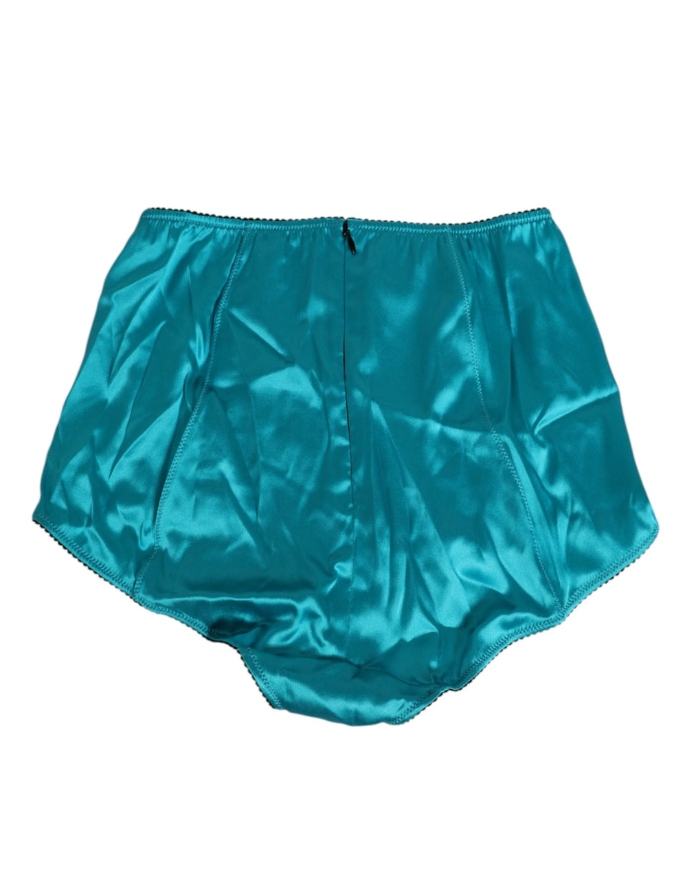 Dolce & Gabbana Aqua Green Satin High-Waist Briefs Underwear - Briefs