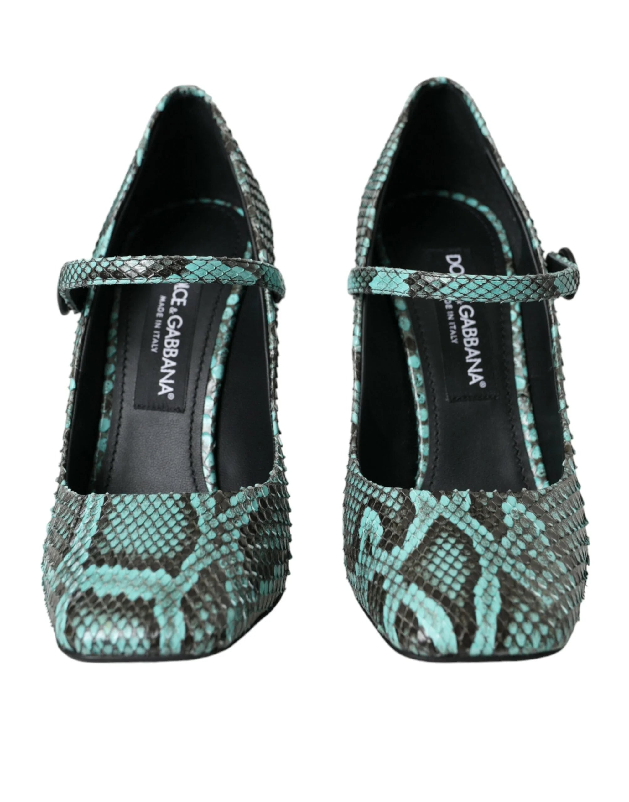 Dolce & Gabbana Aqua Python Leather Mary Jane Pumps Shoes - EU39/US8.5 - Heels
