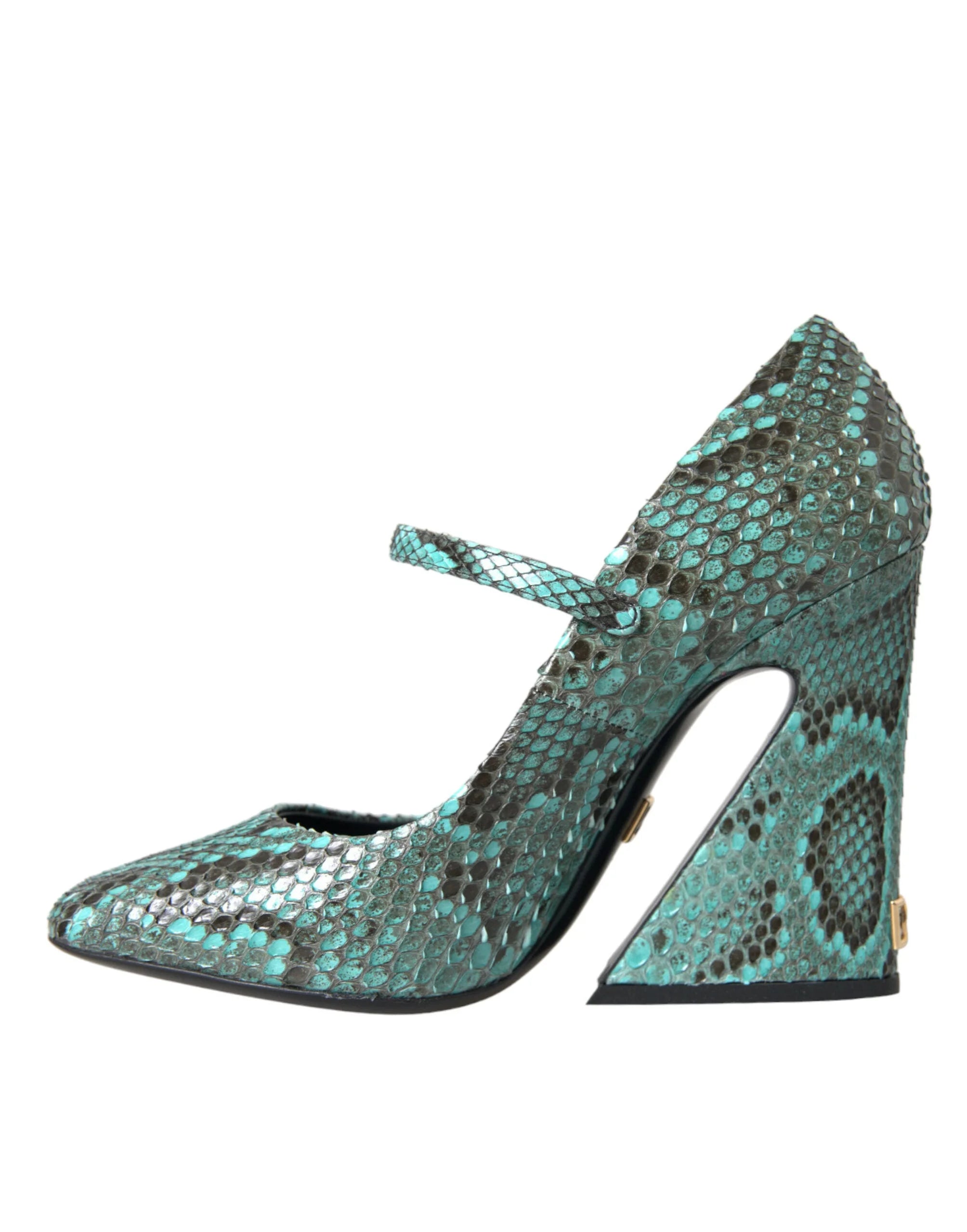 Dolce & Gabbana Aqua Python Leather Mary Jane Pumps Shoes - EU39/US8.5 - Heels