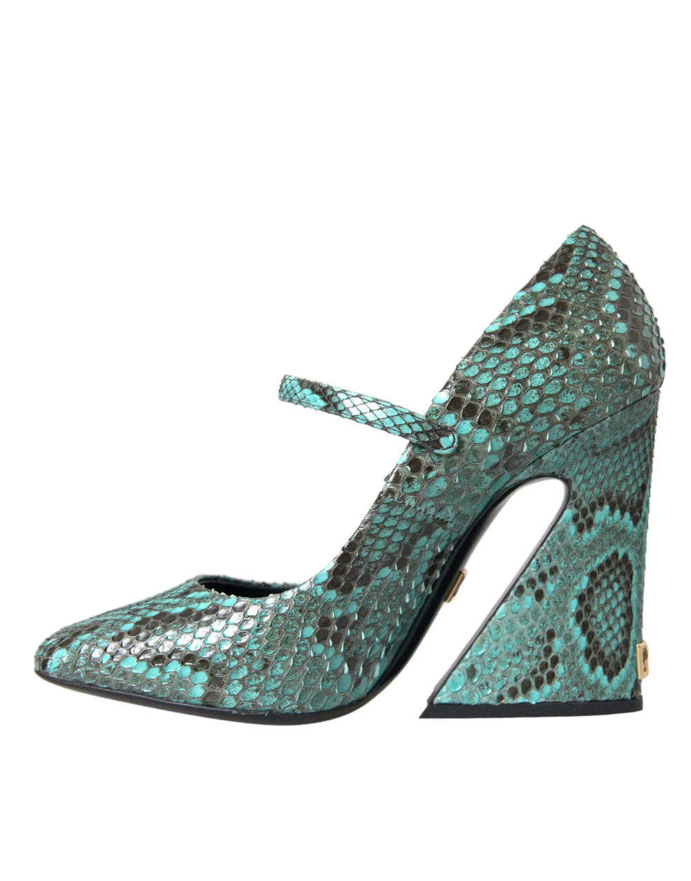 Dolce & Gabbana Aqua Python Leather Mary Jane Pumps Shoes - EU39/US8.5 - Heels
