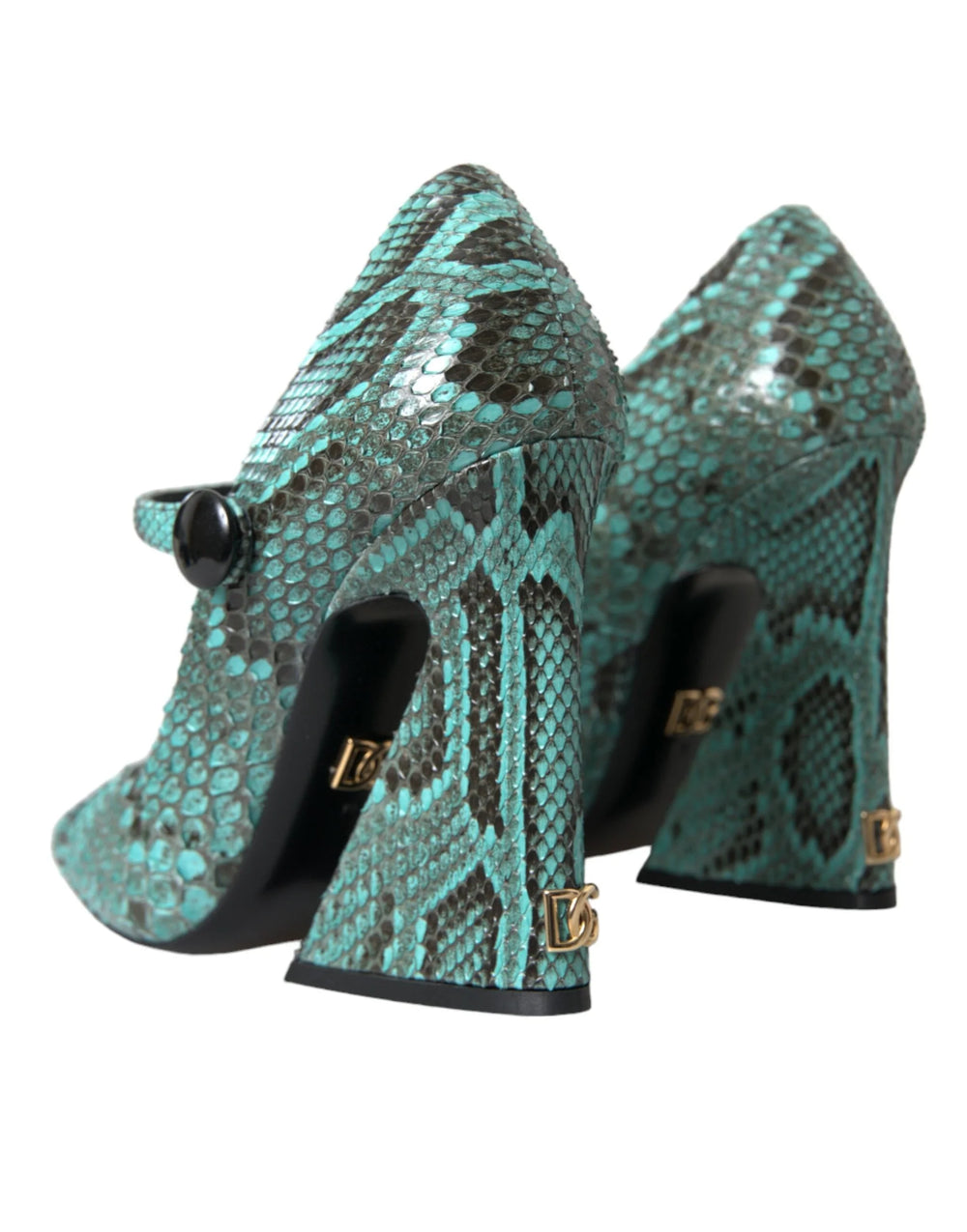 Dolce & Gabbana Aqua Python Leather Mary Jane Pumps Shoes - EU39/US8.5 - Heels
