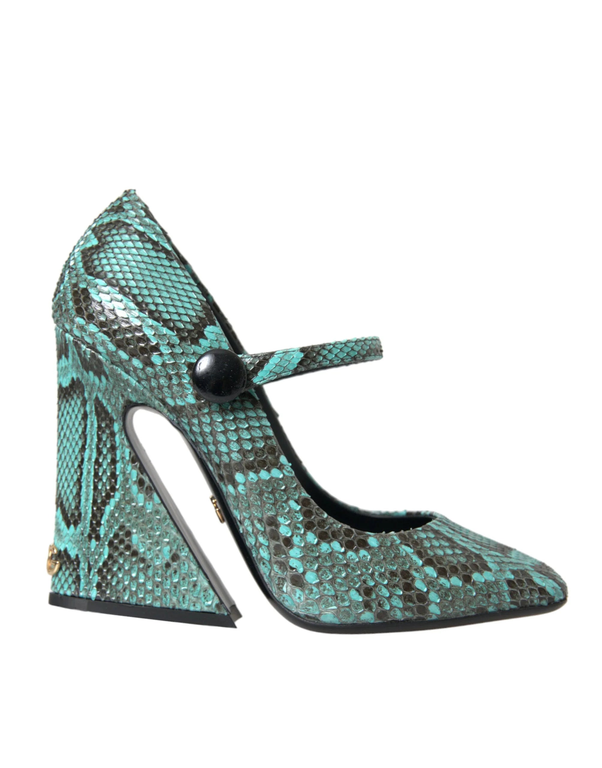 Dolce & Gabbana Aqua Python Leather Mary Jane Pumps Shoes - EU39/US8.5 - Heels