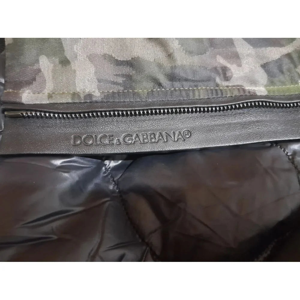 Dolce & Gabbana Army Cotton Jackets & Coat - IT46 | S - Bomber Jackets