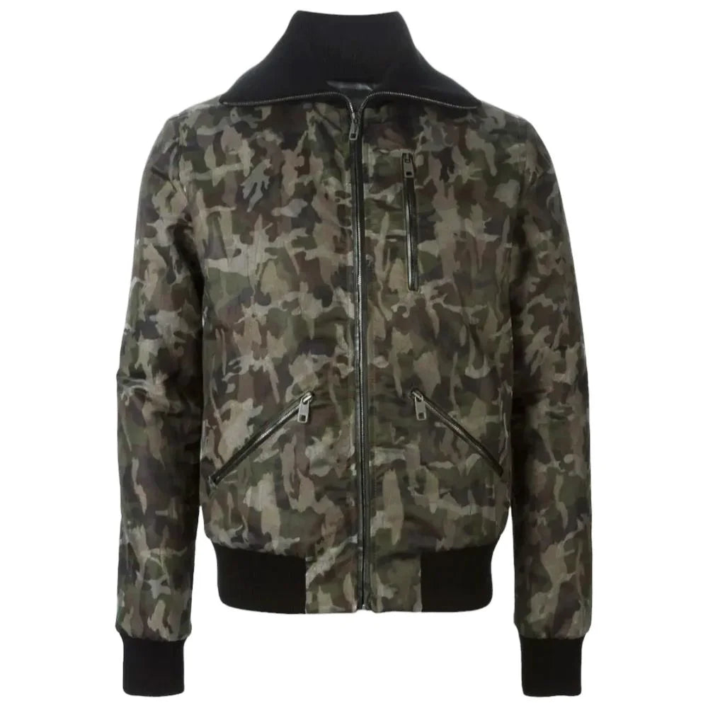 Dolce & Gabbana Army Cotton Jackets & Coat - IT46 | S - Bomber Jackets