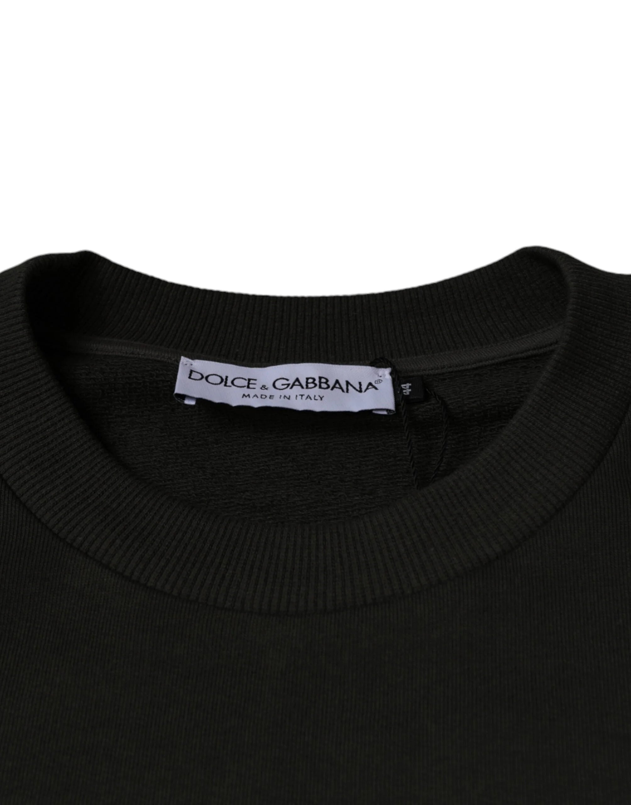 Dolce & Gabbana Army Green DG Crown Crew Neck Pullover Sweater - IT44 | XS - Sweaters