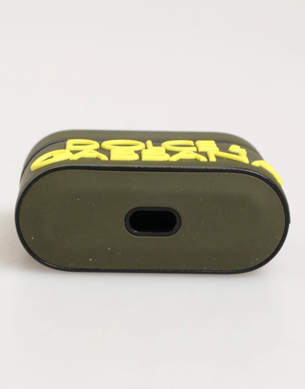 Dolce & Gabbana Army Green Rubber Logo Embossed Accessory Airpods Case - Headphone Carrying Case