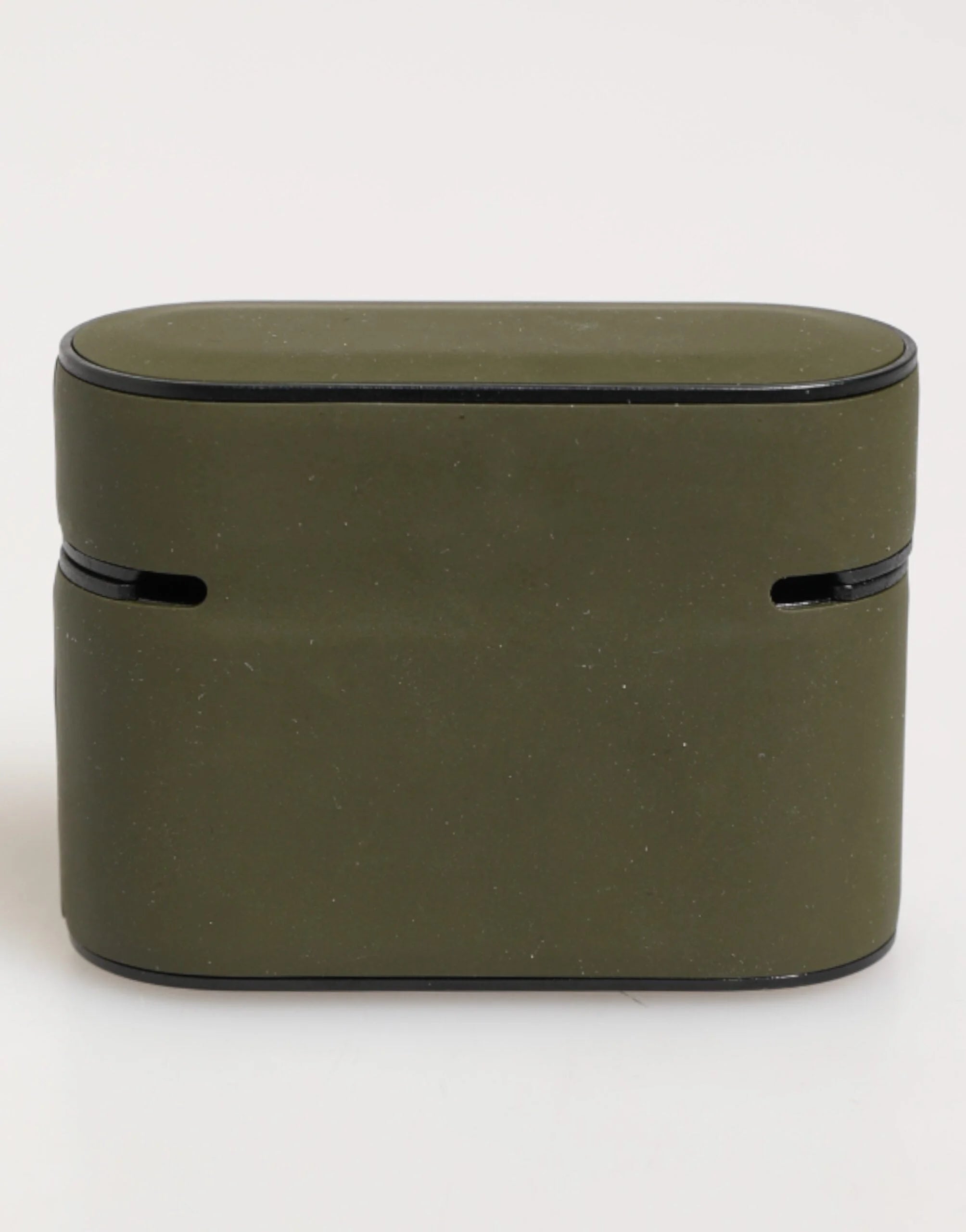 Dolce & Gabbana Army Green Rubber Logo Embossed Accessory Airpods Case - Headphone Carrying Case