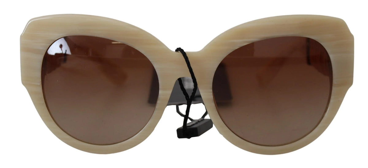 Dolce & Gabbana Beige Acetate Full Rim Brown Lense DG4294 Sunglasses - Sunglasses