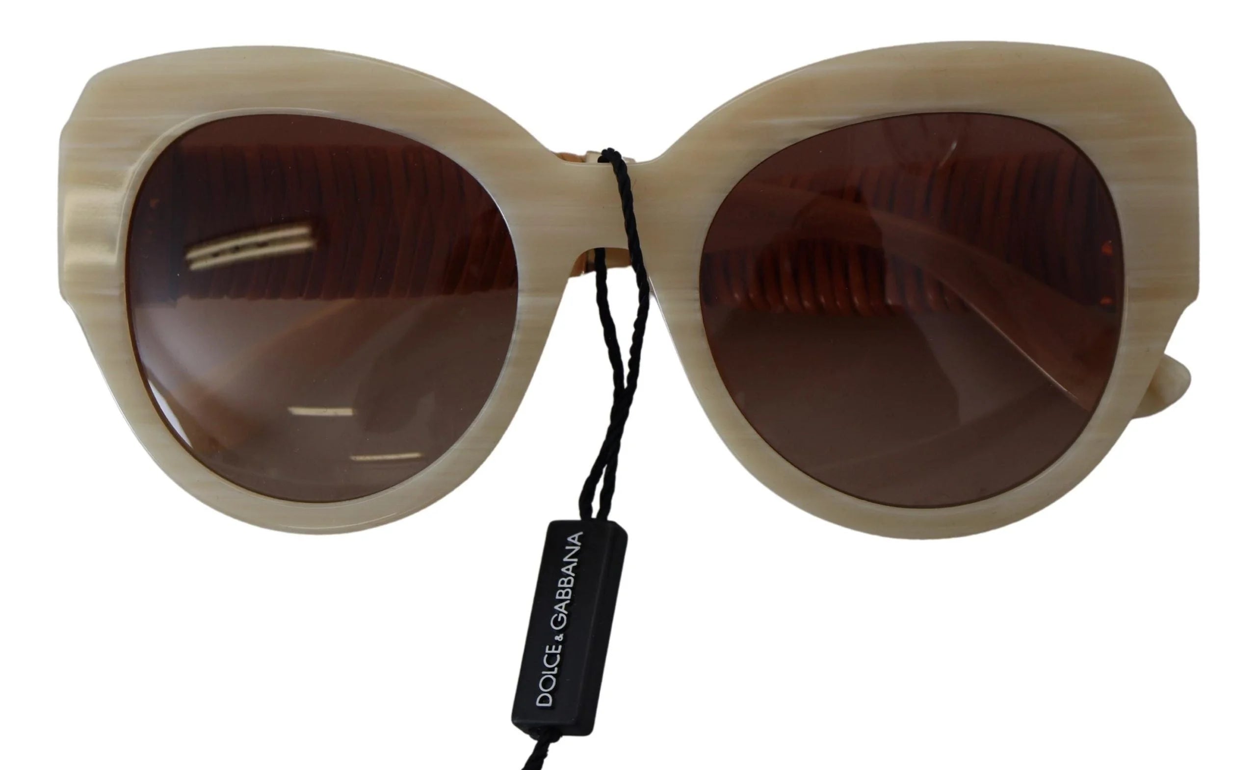 Dolce & Gabbana Beige Acetate Full Rim Brown Lense DG4294 Sunglasses - Sunglasses