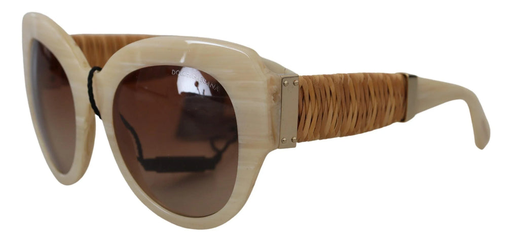 Dolce & Gabbana Beige Acetate Full Rim Brown Lense DG4294 Sunglasses - Sunglasses