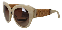 Dolce & Gabbana Beige Acetate Full Rim Brown Lense DG4294 Sunglasses - Sunglasses