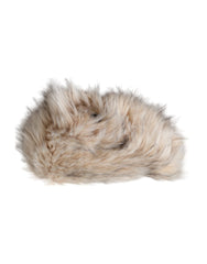 Dolce & Gabbana Beige Acrylic Fur Women Bucket Hat - 58 cm|M - Bucket Hats