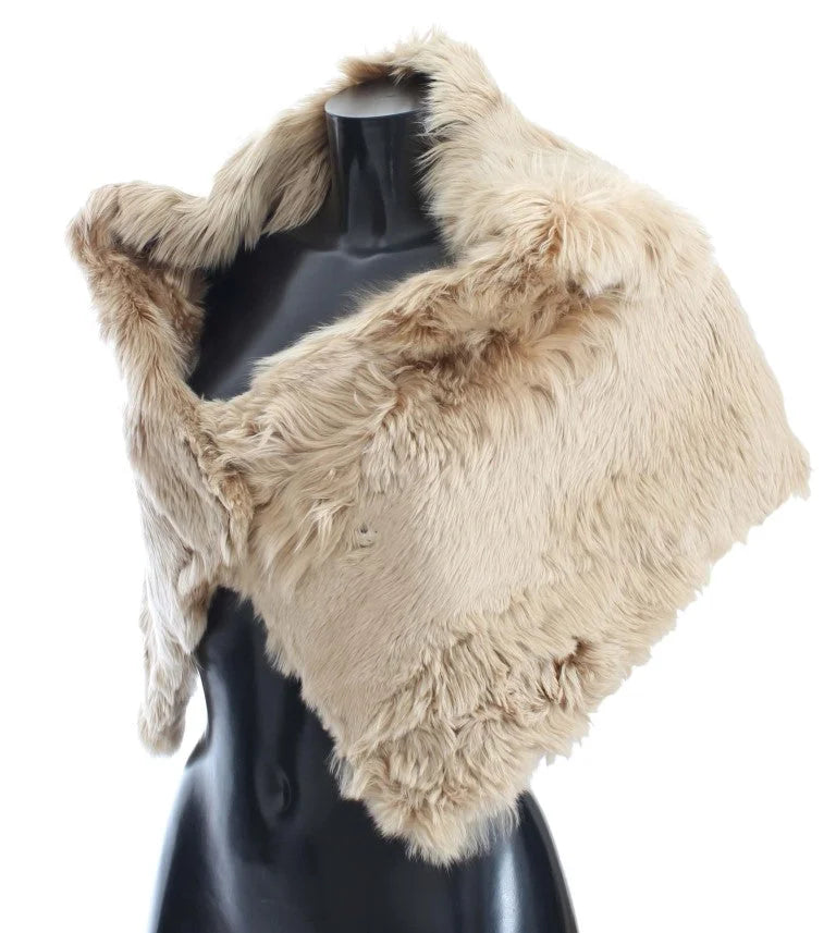 Dolce & Gabbana Beige Alpaca Collar Scarf - IT40 | XS