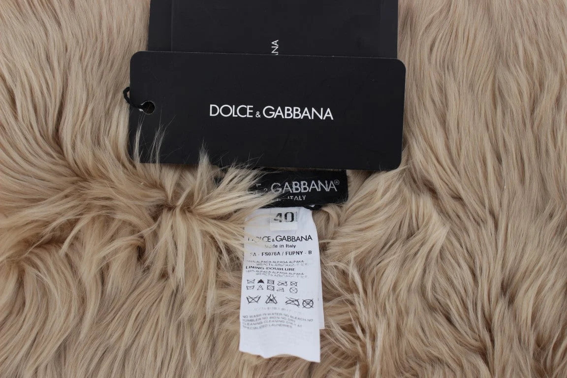 Dolce & Gabbana Beige Alpaca Collar Scarf - IT40 | XS