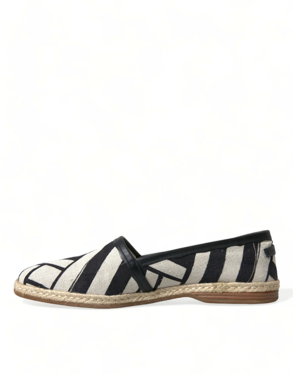 Dolce & Gabbana Beige Black Striped Canvas Espadrilles MONDELLO Shoes - EU42/US9 - Flats