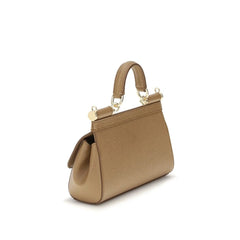 Dolce & Gabbana Beige Calf Leather Bos Taurus Handbag
