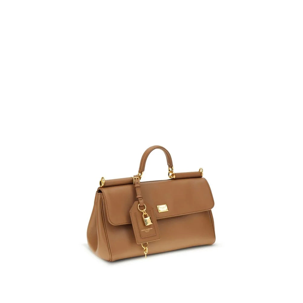 Dolce & Gabbana Beige Calf Leather Bos Taurus Shoulder Bag