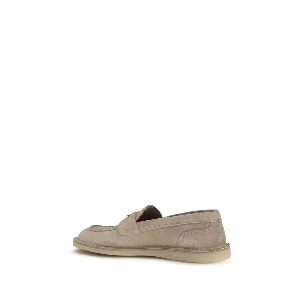 Dolce & Gabbana Beige Bos Taurus Slip-On Skor - EU36/US6