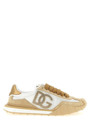Dolce & Gabbana Beige Calfskin Athletic Sneakers - EU37/US7