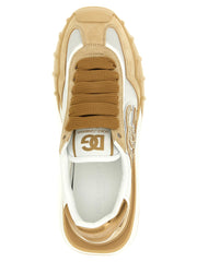 Dolce & Gabbana Beige Calfskin Athletic Sneakers - EU37/US7