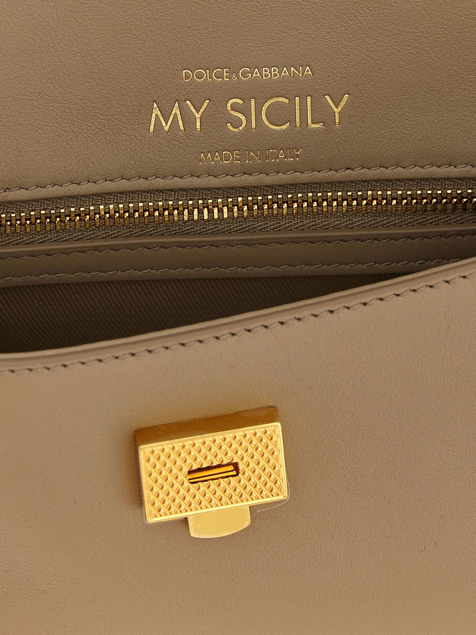 Dolce & Gabbana Beige Calfskin Crossbody Bag