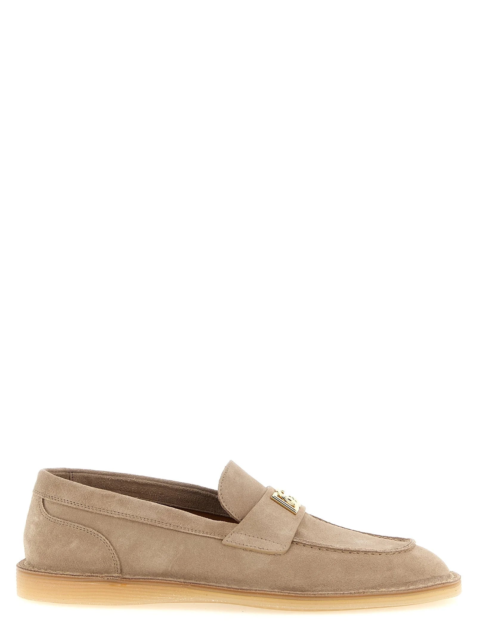 Dolce & Gabbana Beige Calfskin Slip-On Loafers - EU36.5/US6.5