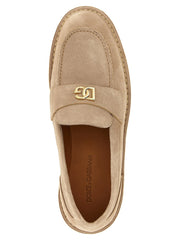 Dolce & Gabbana Beige Calfskin Slip-On Loafers - EU36.5/US6.5