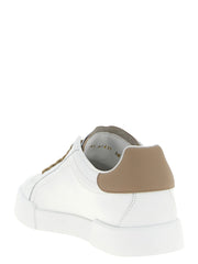 Dolce & Gabbana Beige Skinn Sneakere