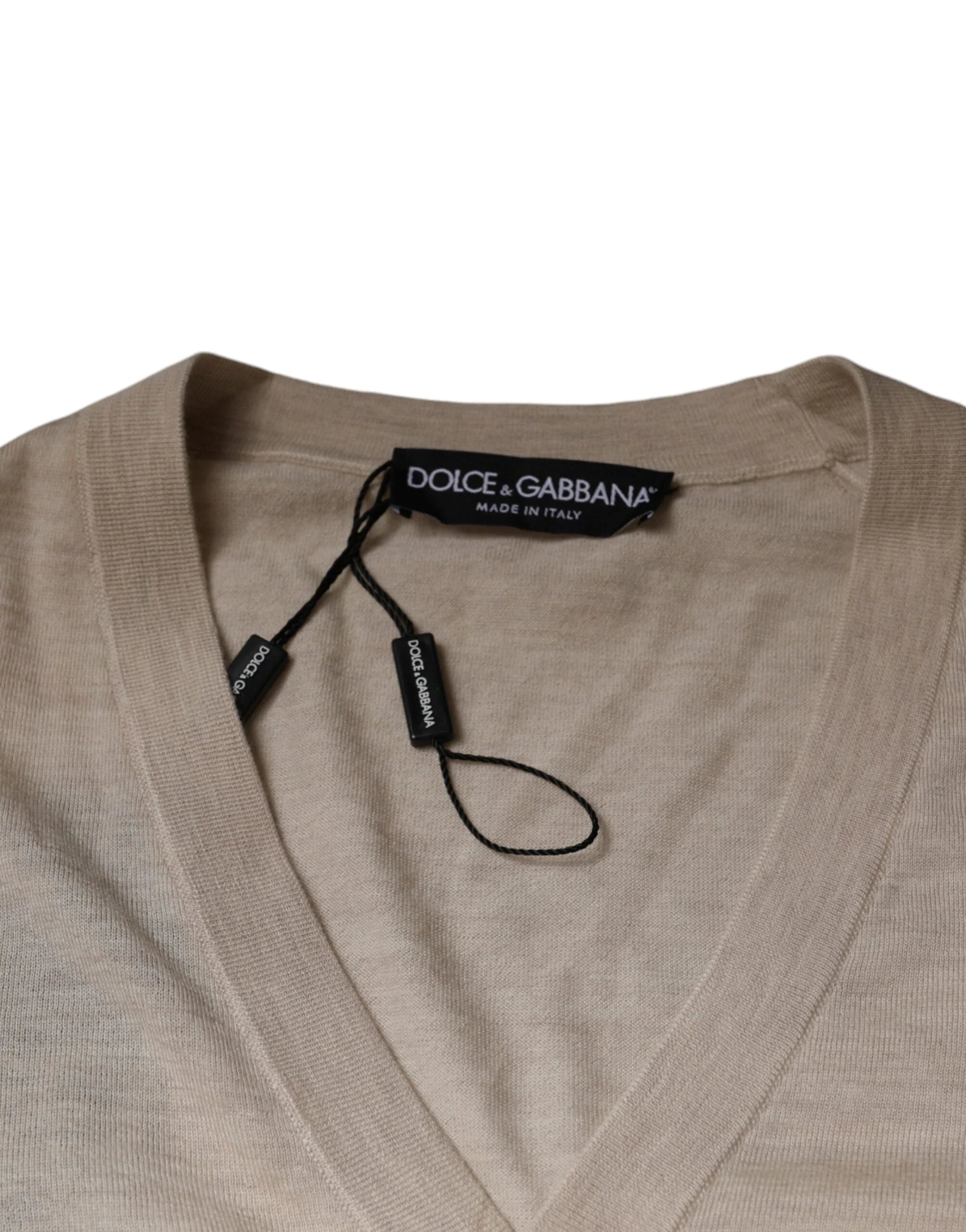 Dolce & Gabbana Beige Cashmere Button Down Cardigan Sweater - IT44 | XS - Cardigans