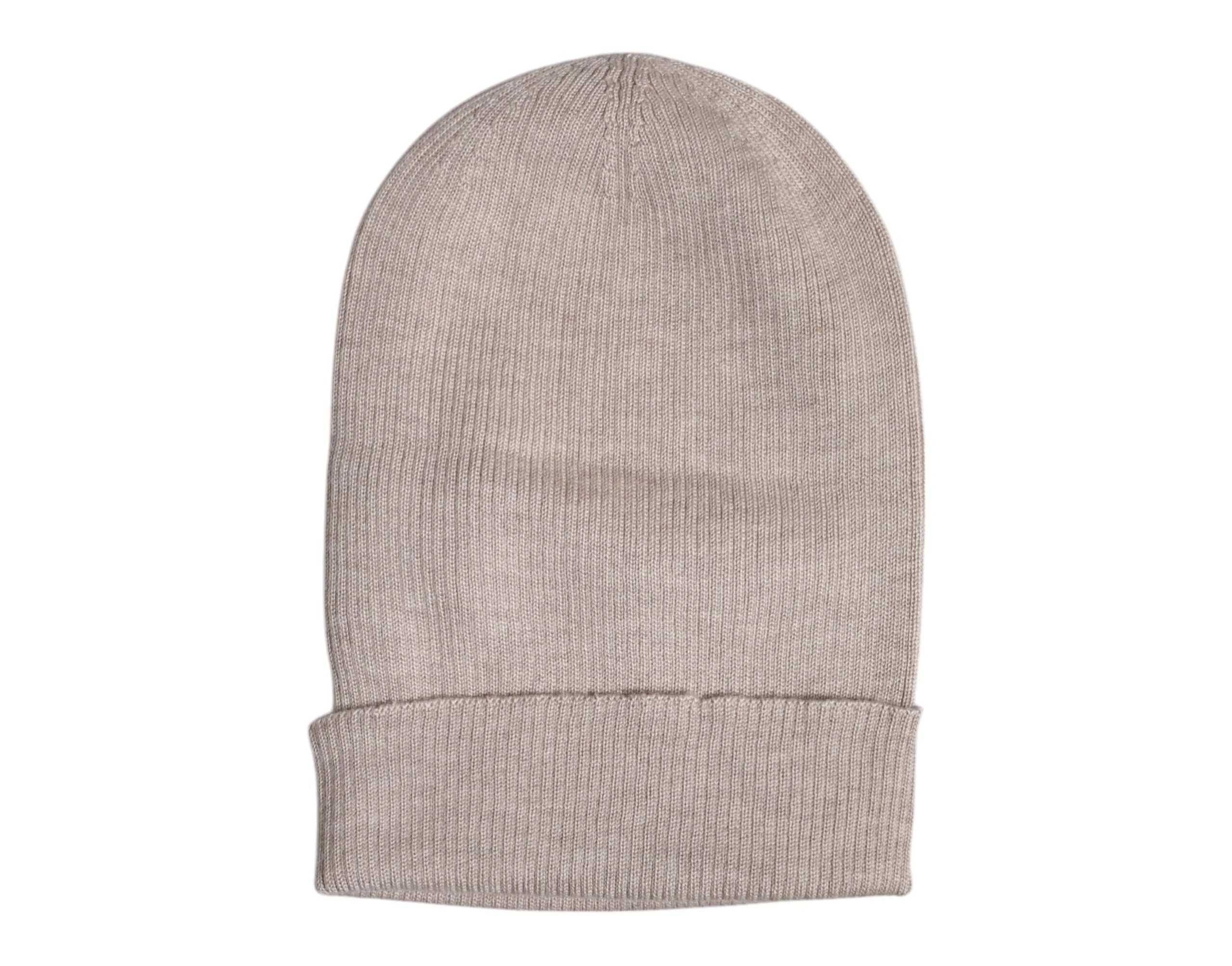 Dolce & Gabbana Beige Cashmere Knitted Winter Beanie Hat - Beanies