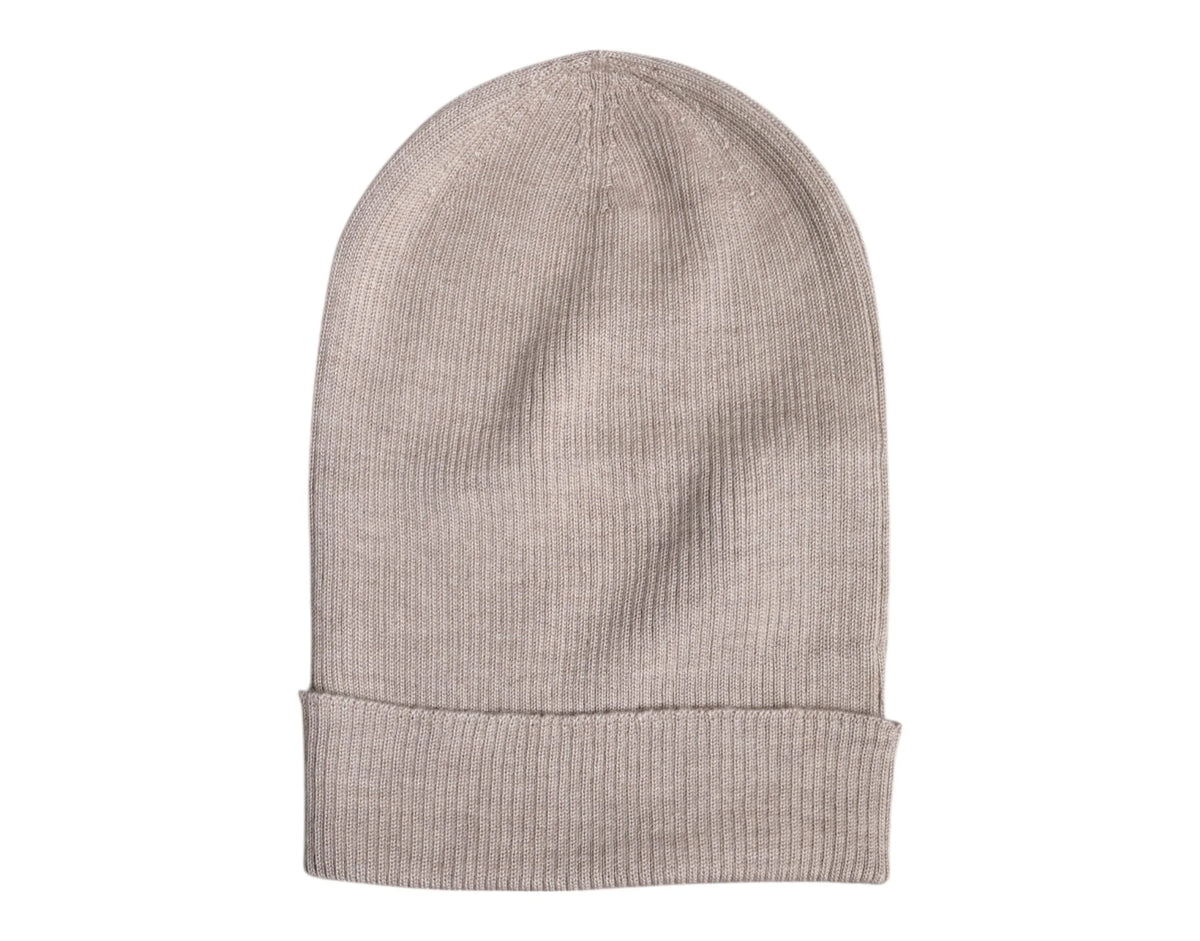 Dolce & Gabbana Beige Cashmere Knitted Winter Beanie Hat - Beanies